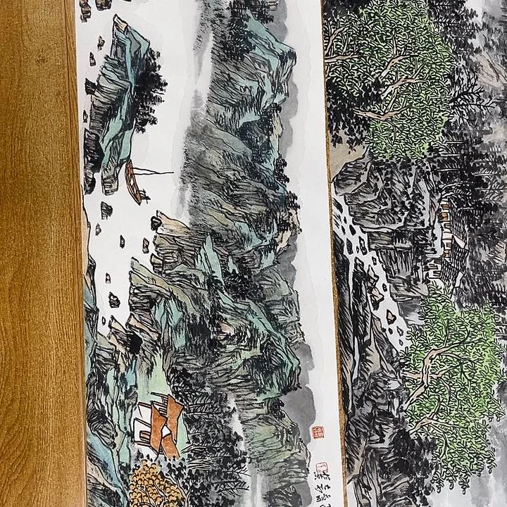 姜奇老师山水作品100×30