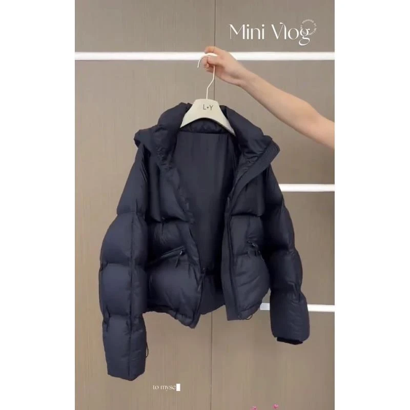 2025秋冬季新款女装短款连帽加厚时尚棉服外套巨好看保暖百搭外套