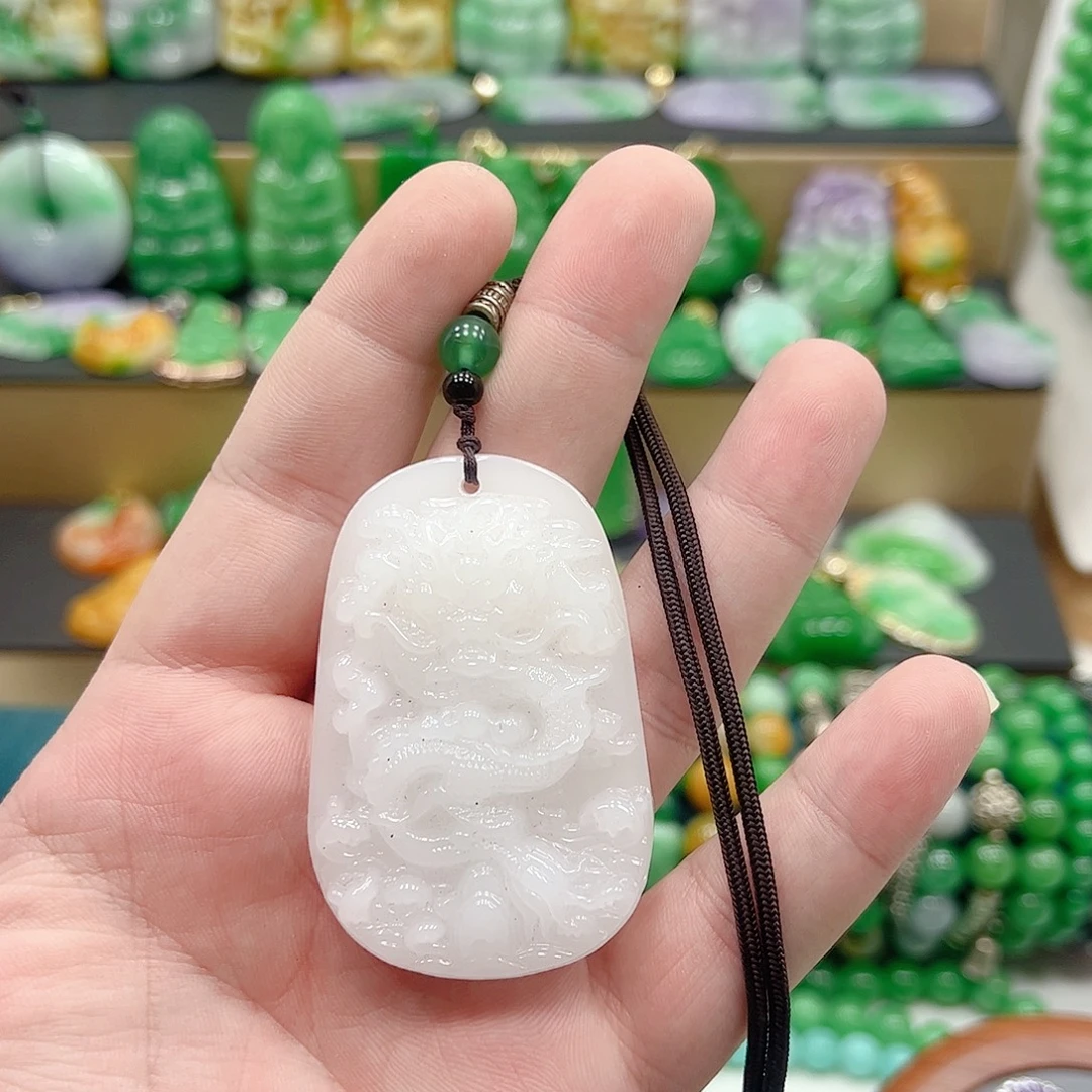 吊坠(赠链)银S925镶嵌翡翠