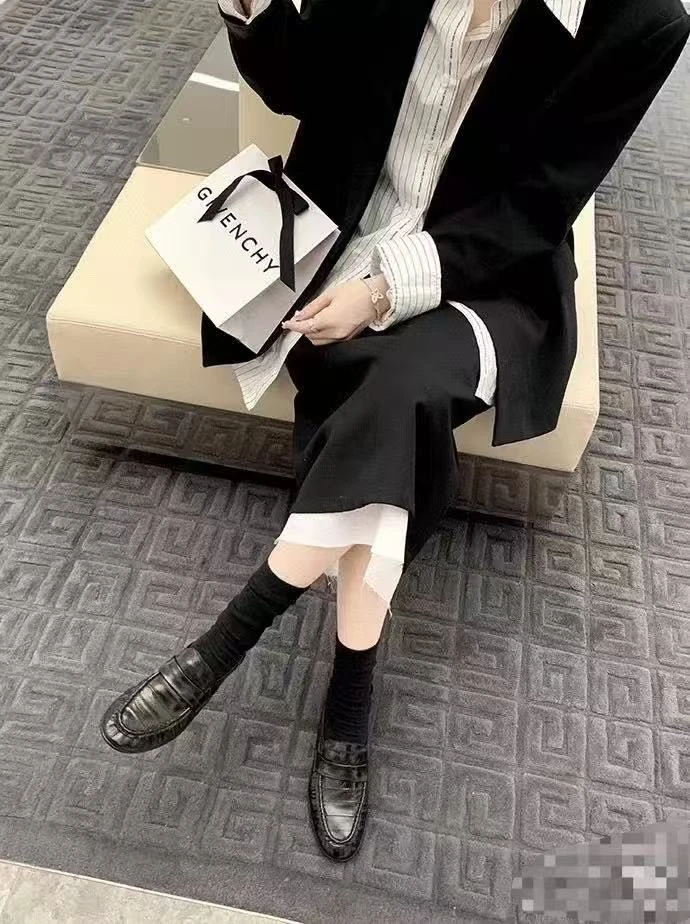 往大一码拍！脚瘦拍鳗鱼皮复古英伦手工鞋一脚蹬休闲百搭女乐福鞋