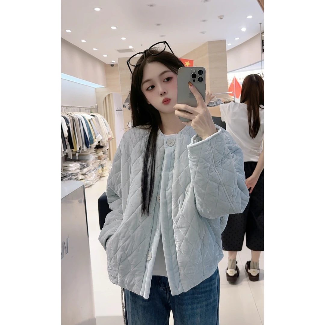 8275圆领丝绒小棉服