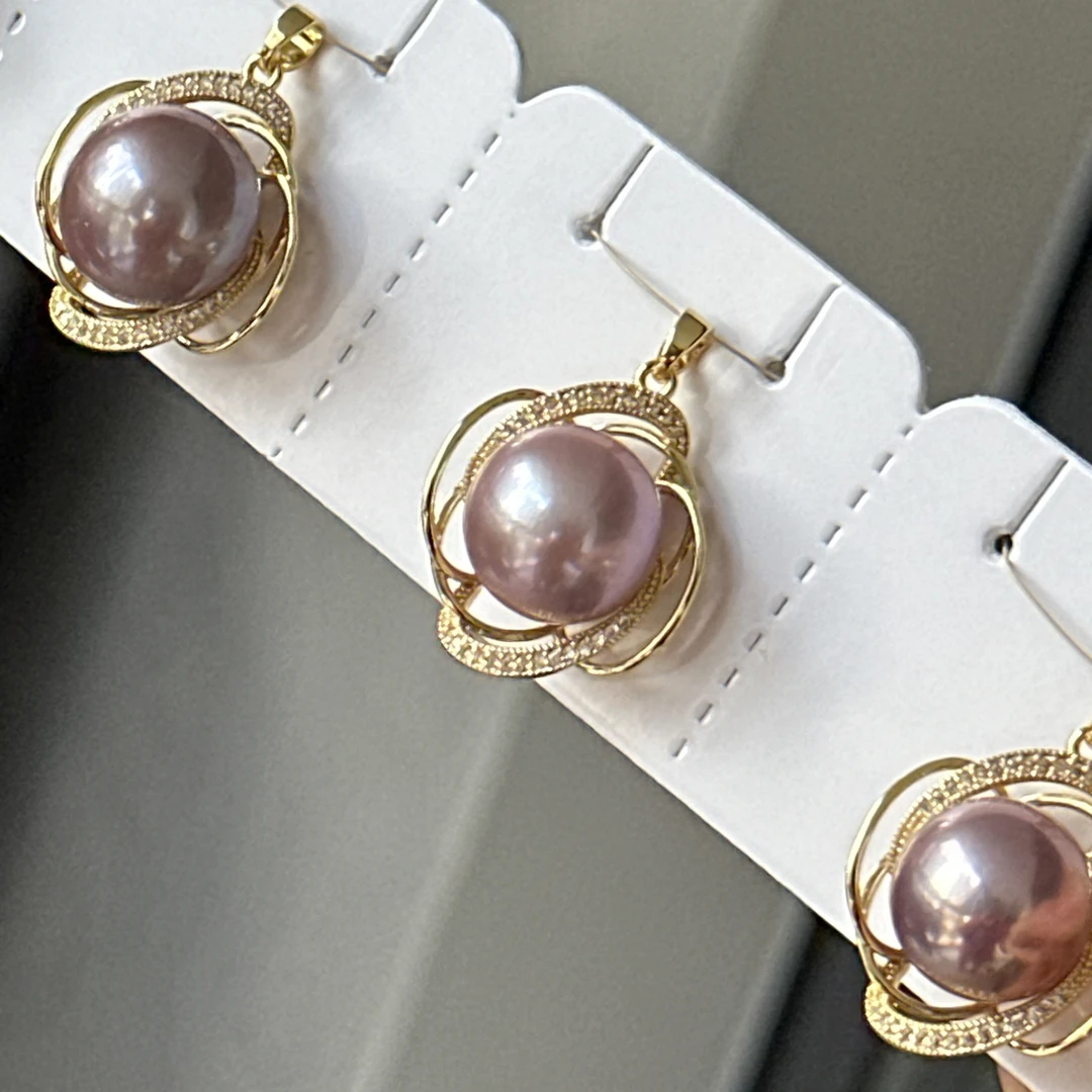 专拍链接14-15mm极光帝王妖紫色吊坠D74