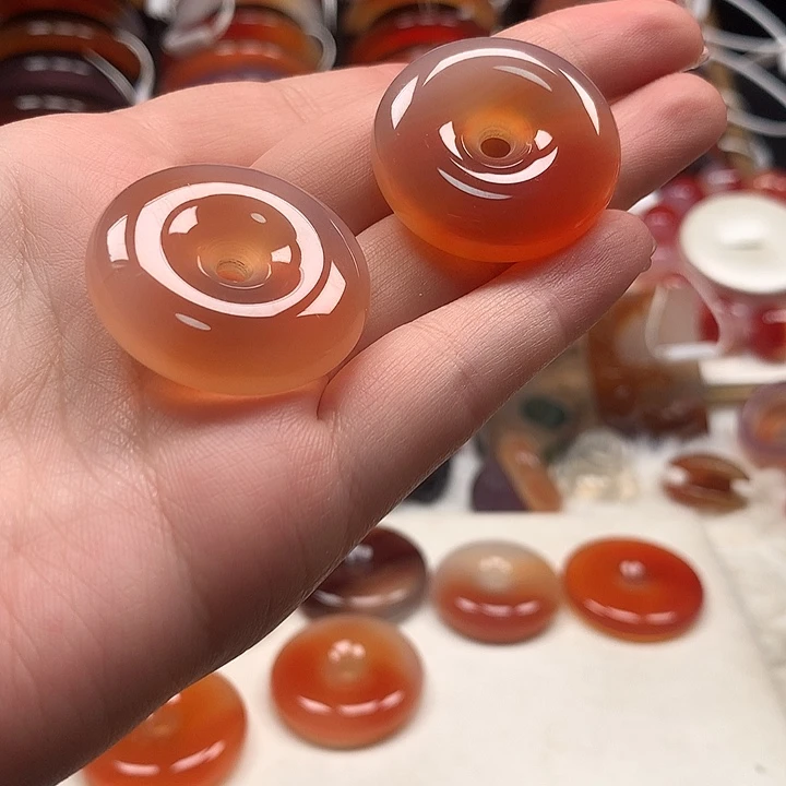 冰***忆玛瑙/玉髓戒指未镶嵌