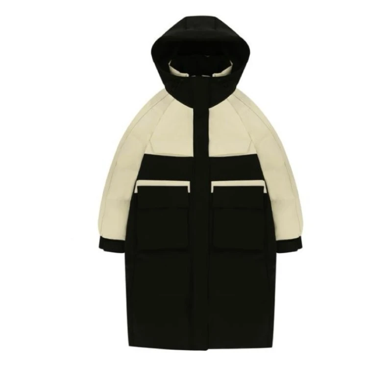 【慈城】FS0213新款长款拼色羽绒服