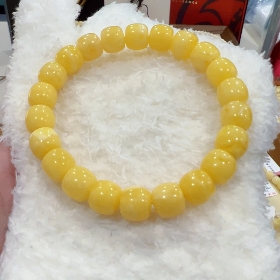 蜜蜡手链未镶嵌꧁****꧂满蜡老型手瑕