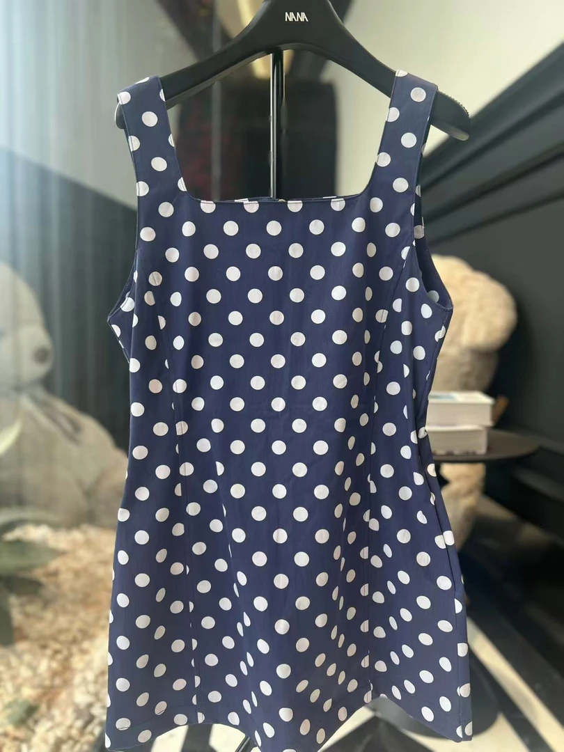 【NANA】高级感方领百搭波点吊带0122