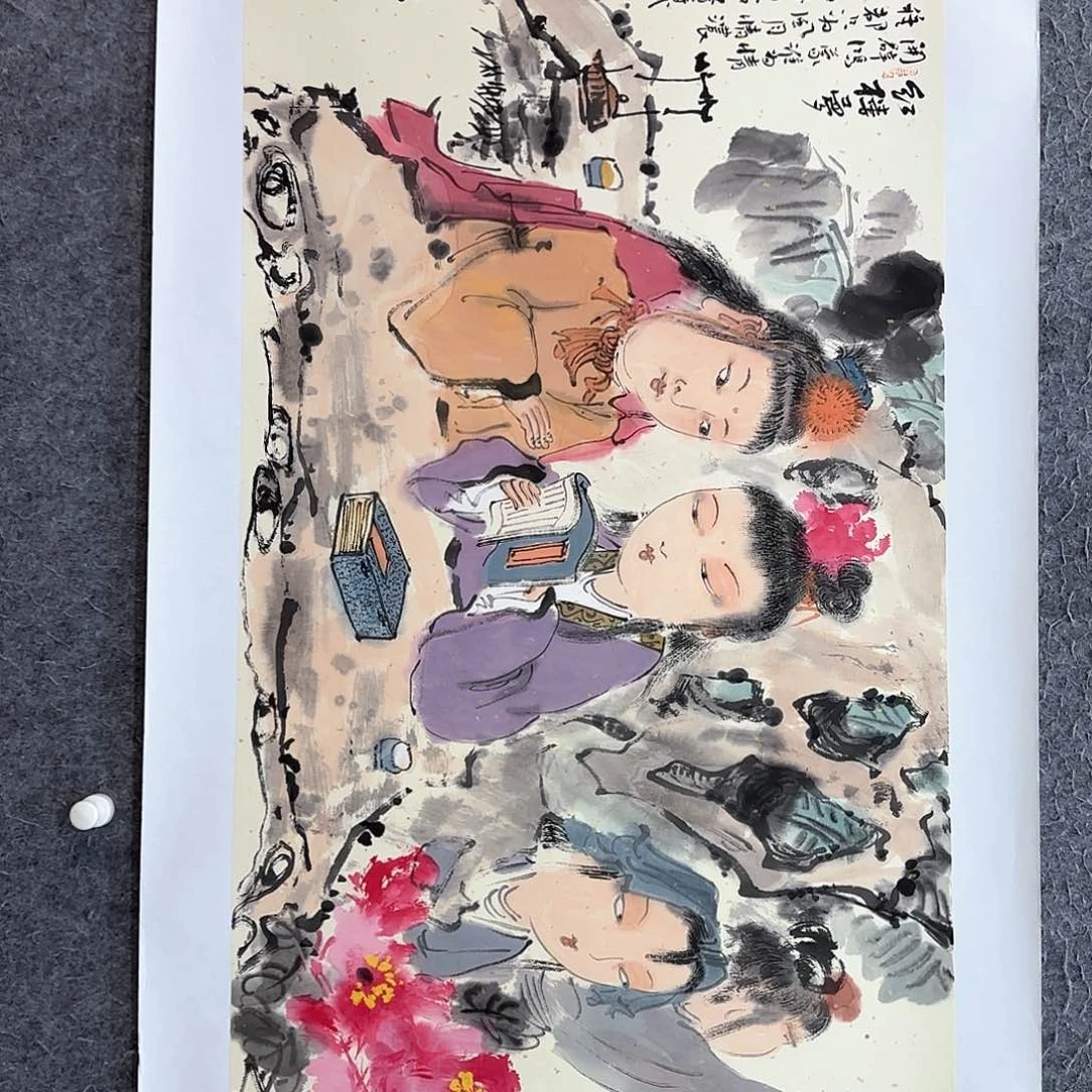 国画夏日清纯清新美