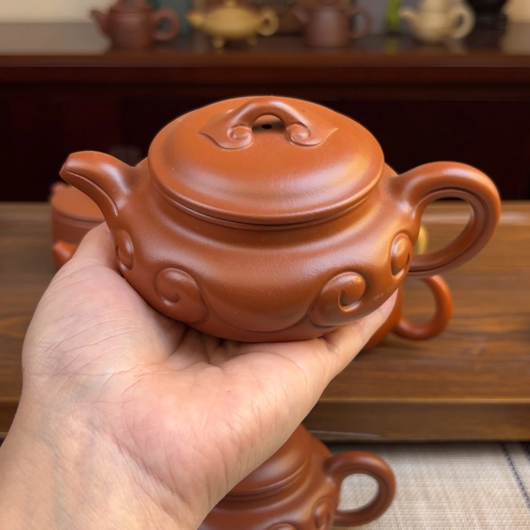 茶壶紫砂朱泥仿古全手260cc