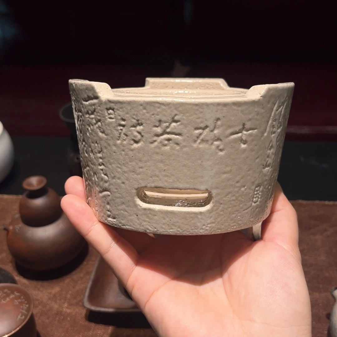 手工 陶泥白色粉引 炉