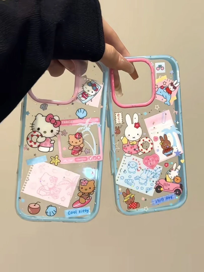 星星米菲兔游玩适用iPhone16promax手机壳苹果15新款14女13/12/11