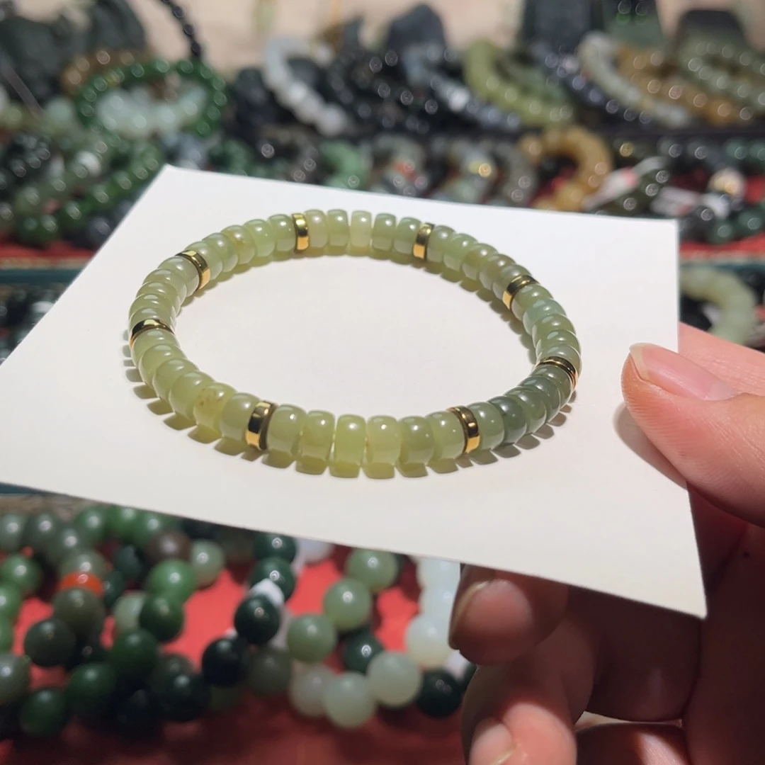 和田玉未镶嵌手链