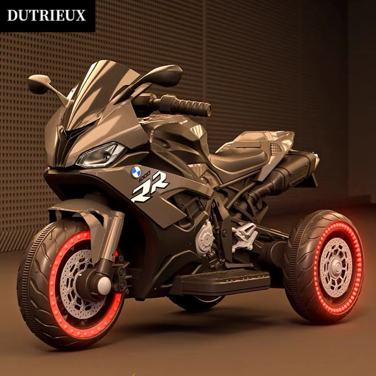 新款儿童电动摩托车男女宝宝可坐人小孩宝宝遥控自驾三轮摩托车