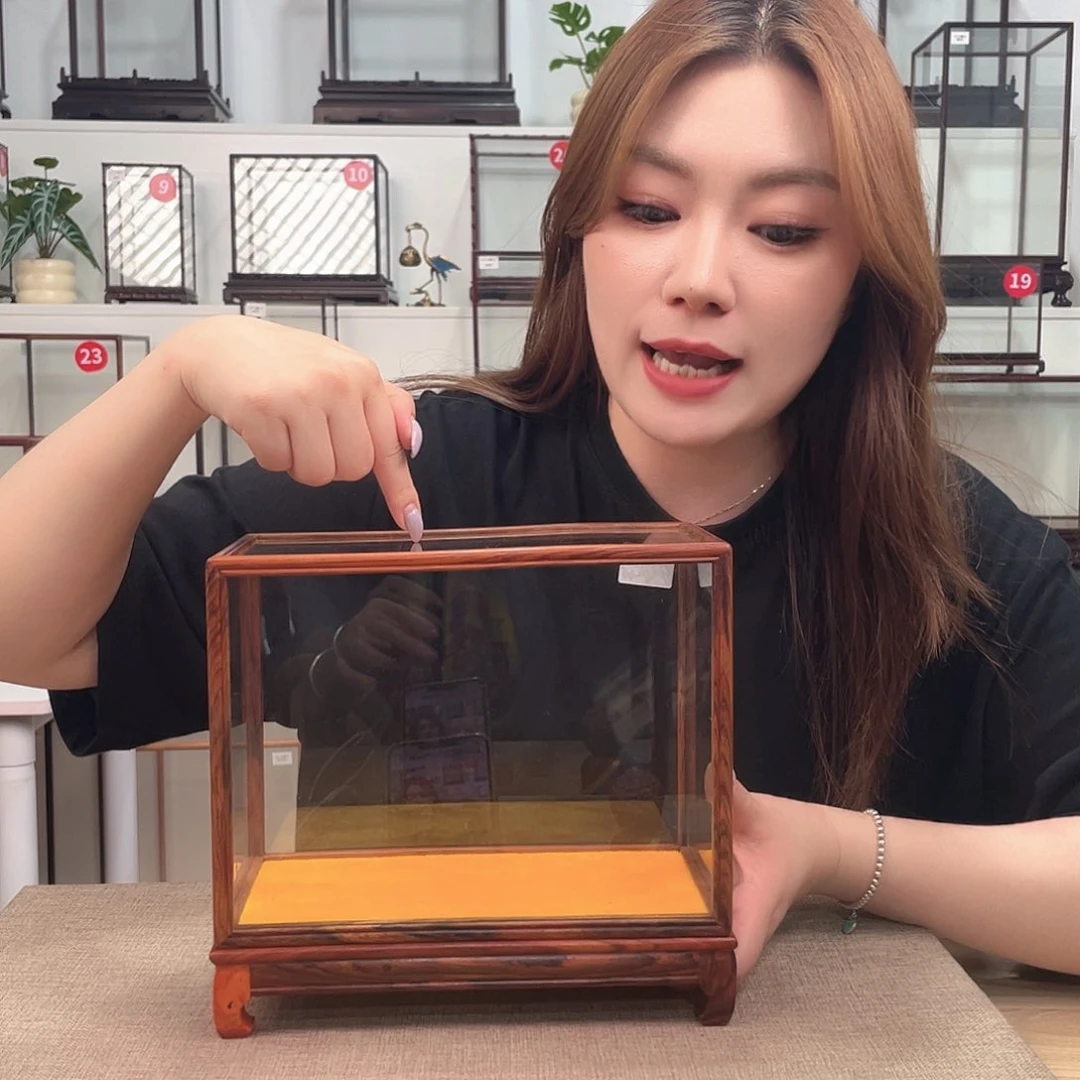 紫檀木类端景台工艺品摆件