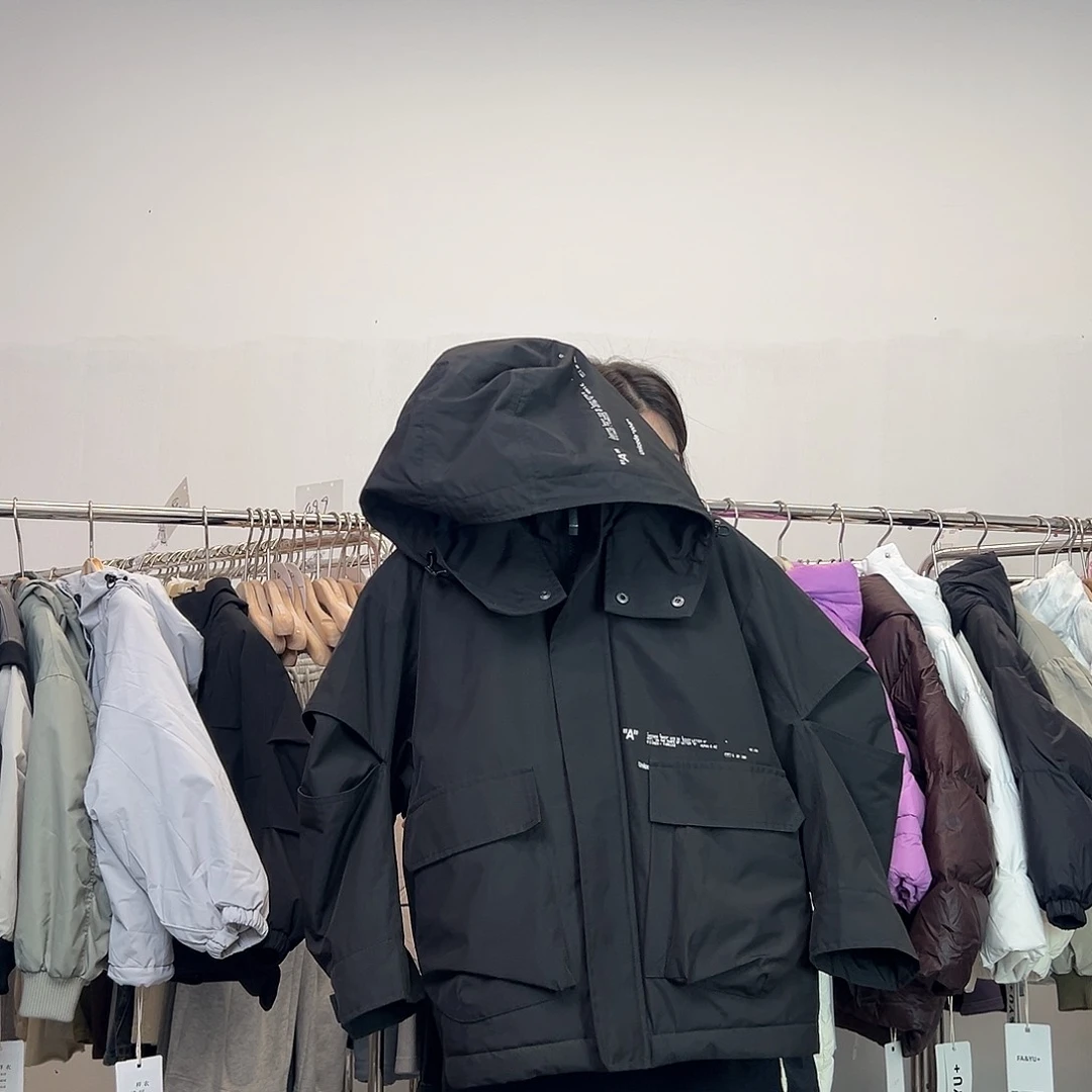 跳*棉服外套黑色79.9
