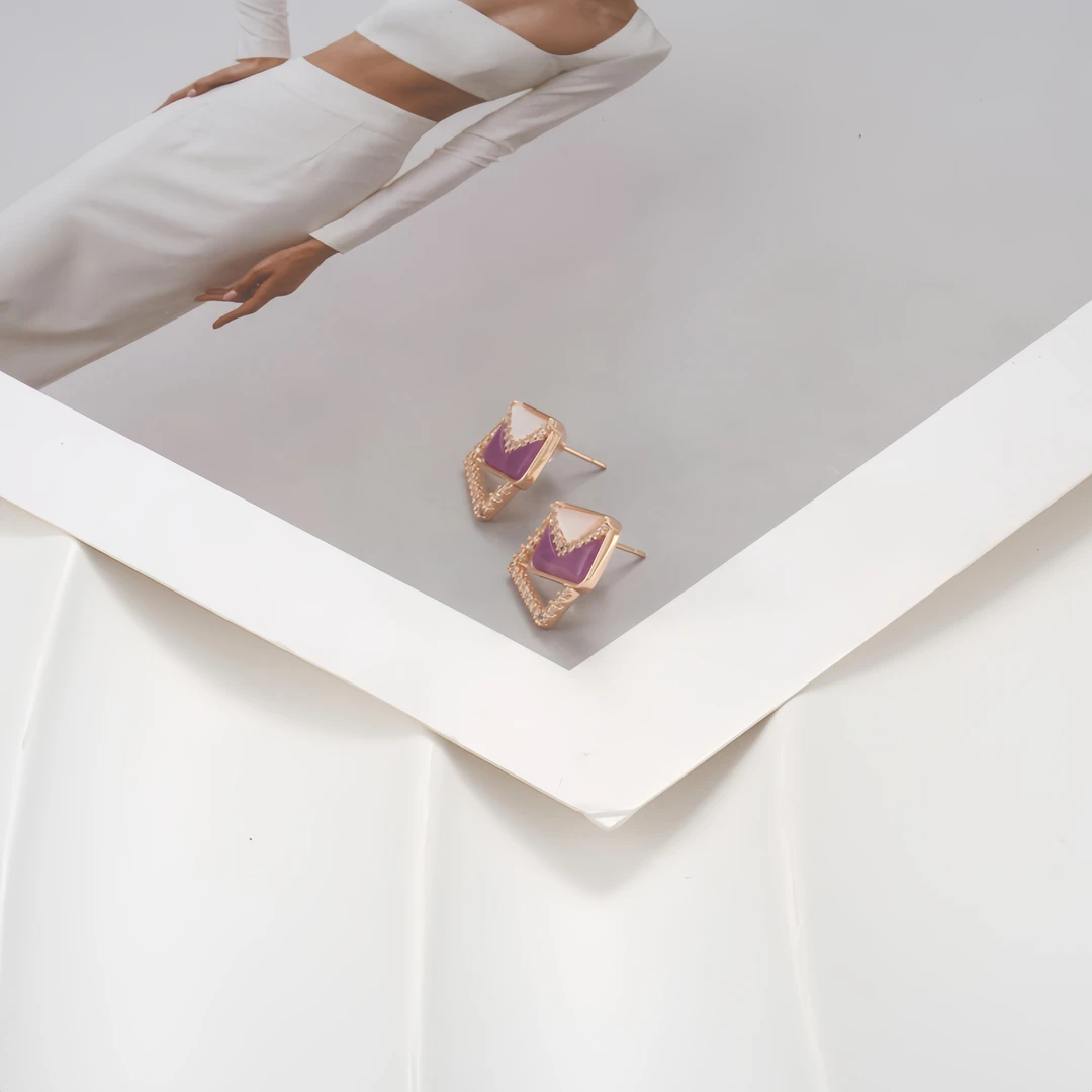 铜合金锆石耳饰 时尚百搭耳环0551