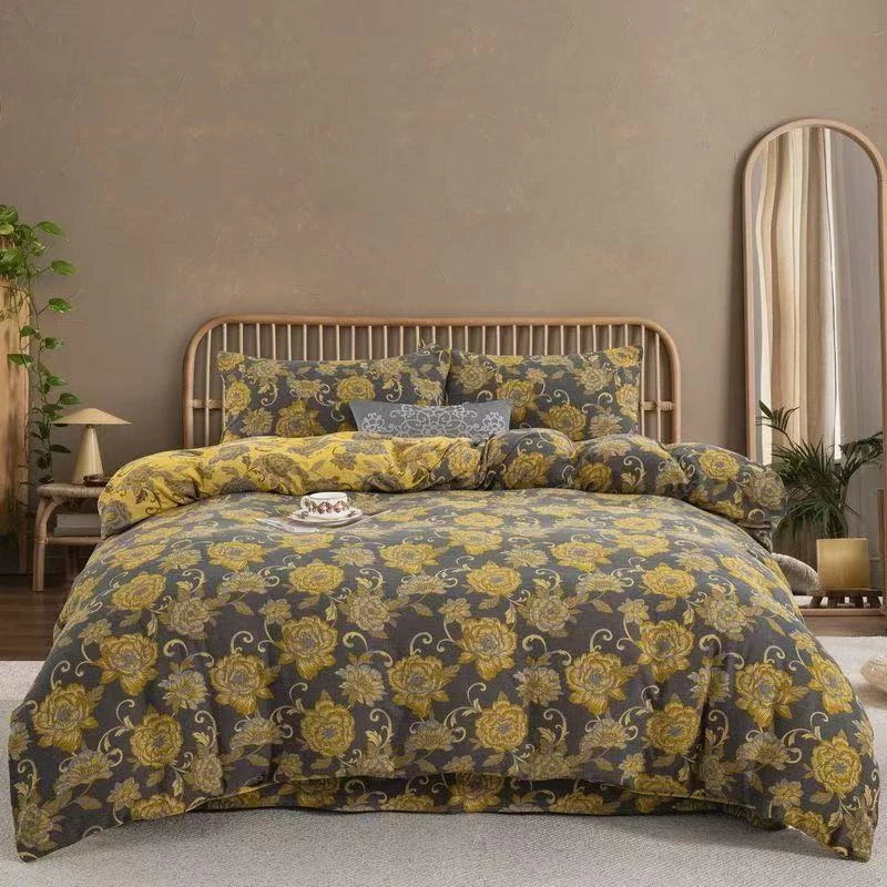 轻奢复古双层纱四件套--锦绣未央(纽扣)