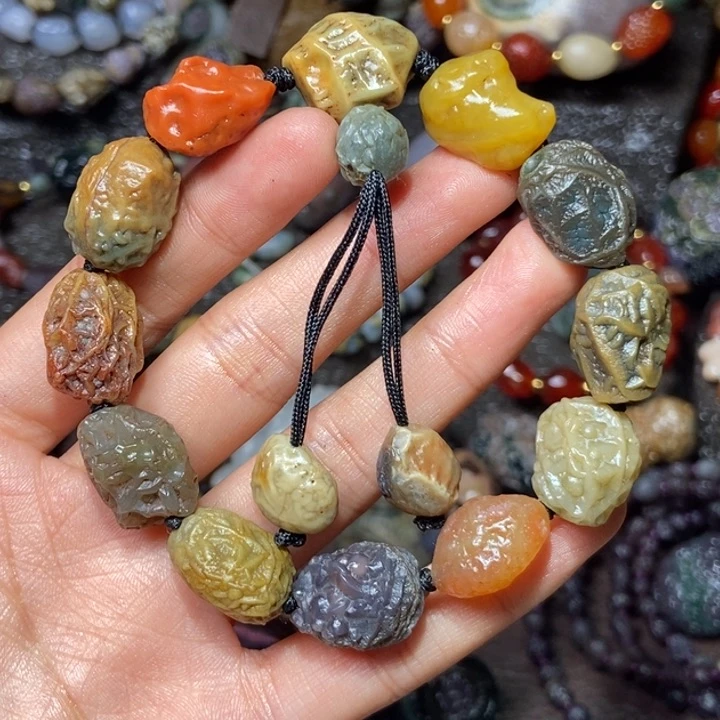 玛瑙/玉髓未镶嵌珠宝半成品颖*虫