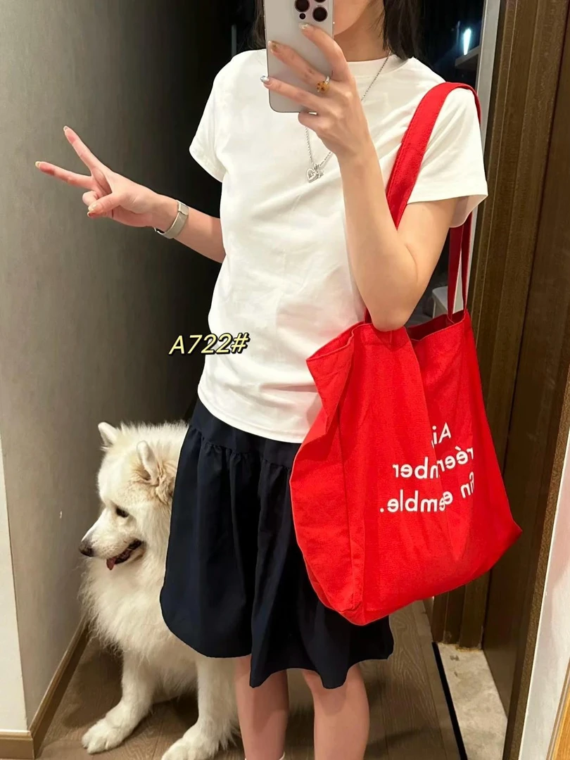 杨杨 夏季新款自制圆领百搭T上衣A722