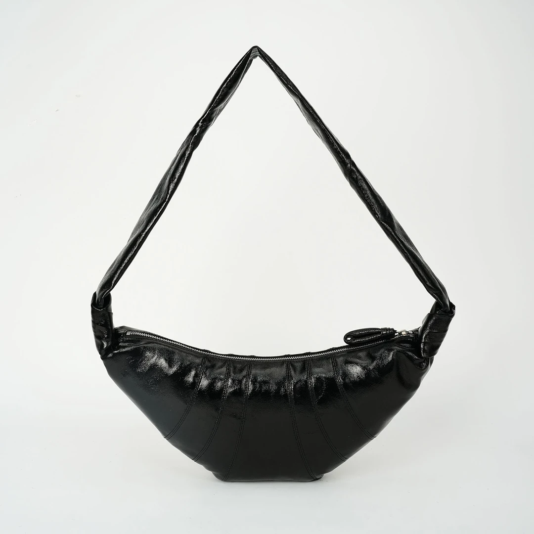 轻奢小号涂层牛角包单肩斜挎手提包