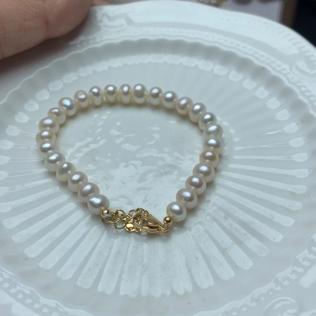 淡水珍珠6-7未镶嵌sl4手链