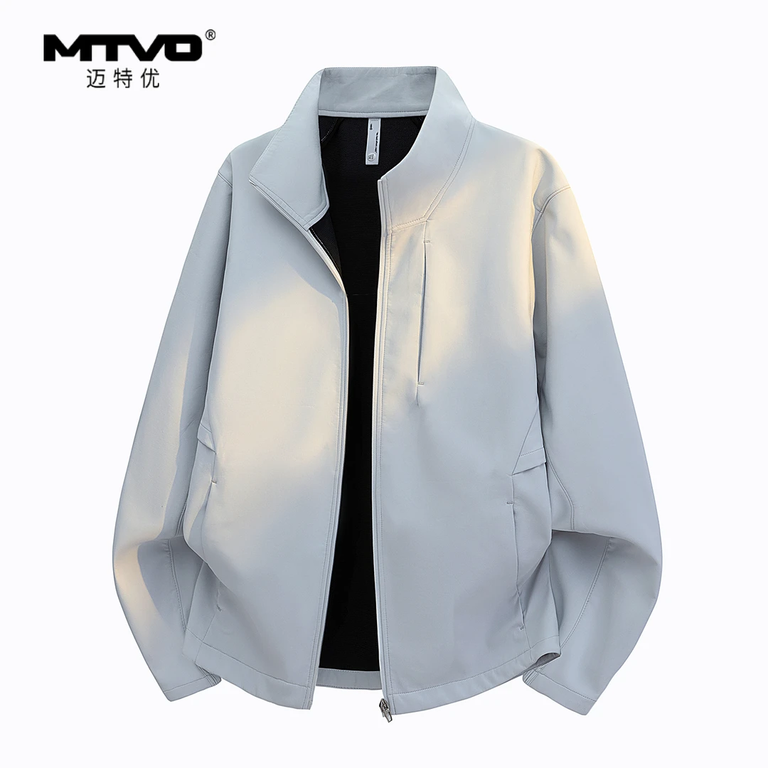 立领夹克外套2025年新款秋季男款美式潮牌时尚户外运动夹克外套