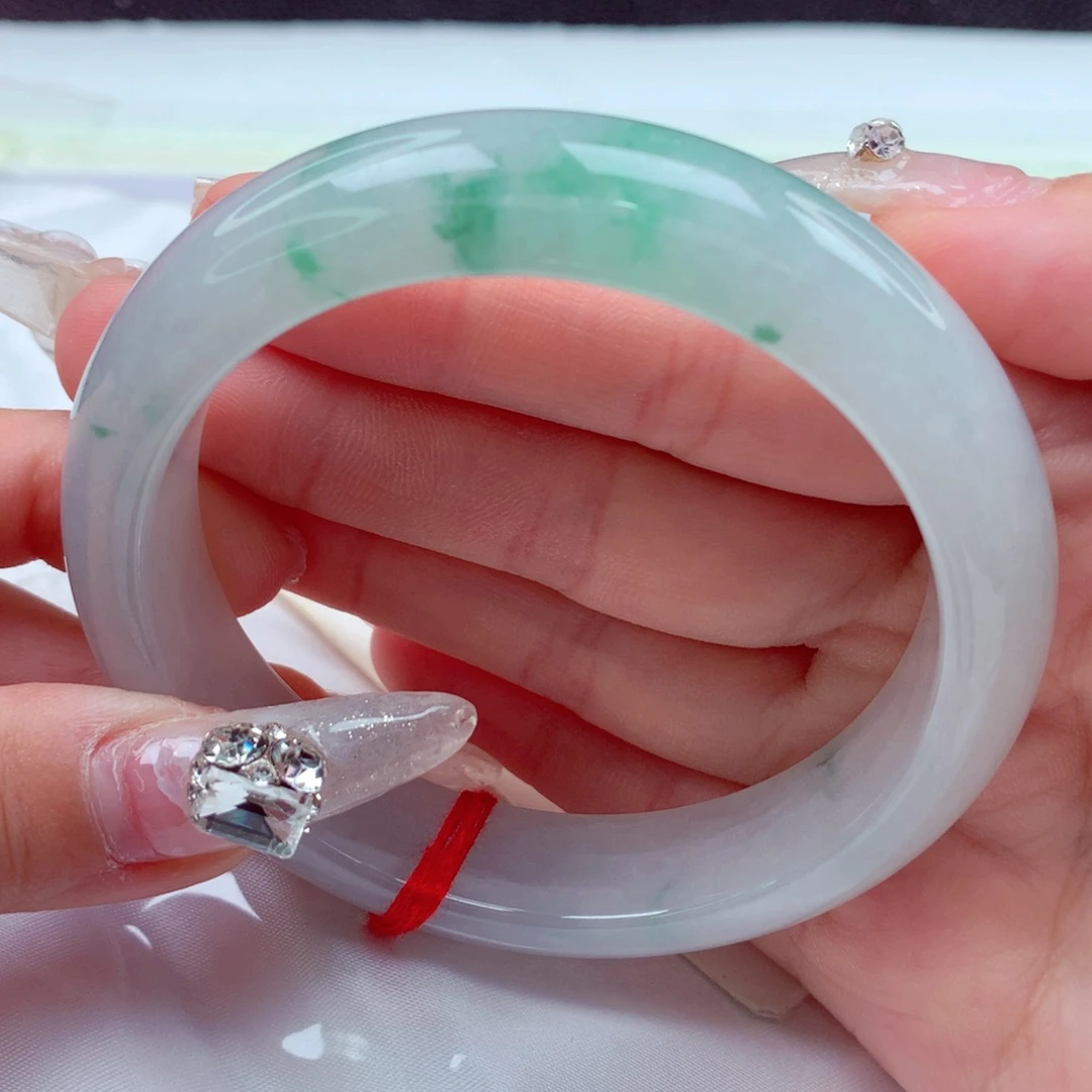 翡翠手镯未镶嵌天然缅甸翡翠A货手镯 46号