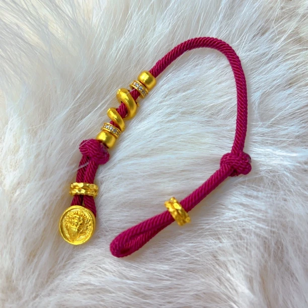 铜合金手链 时尚休闲黄财财手链268007