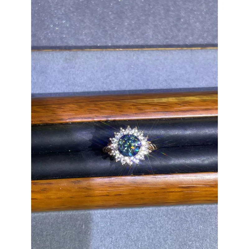 a2163玫托满镶太阳花开口戒指多样性发货