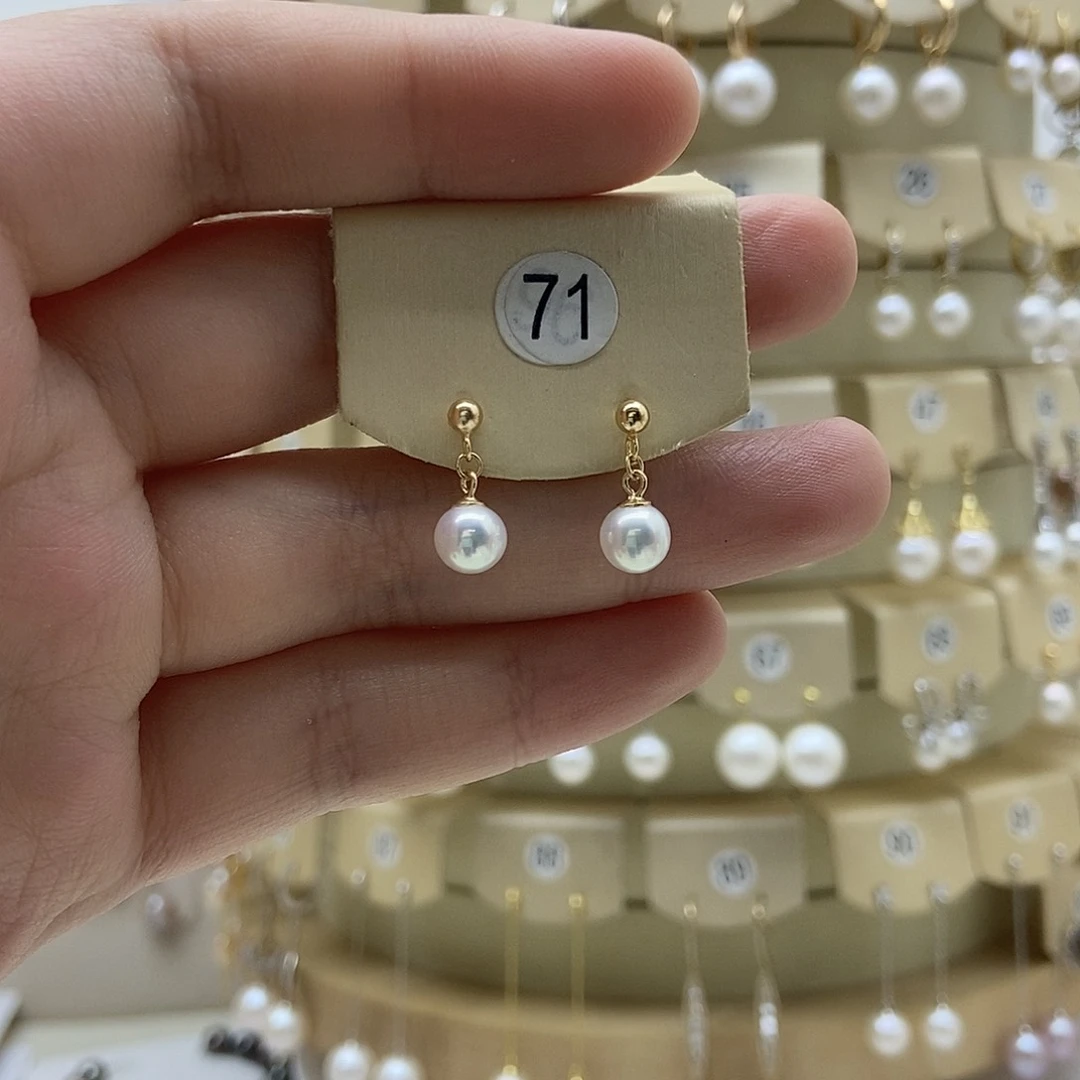未镶嵌淡水珍珠耳饰6
