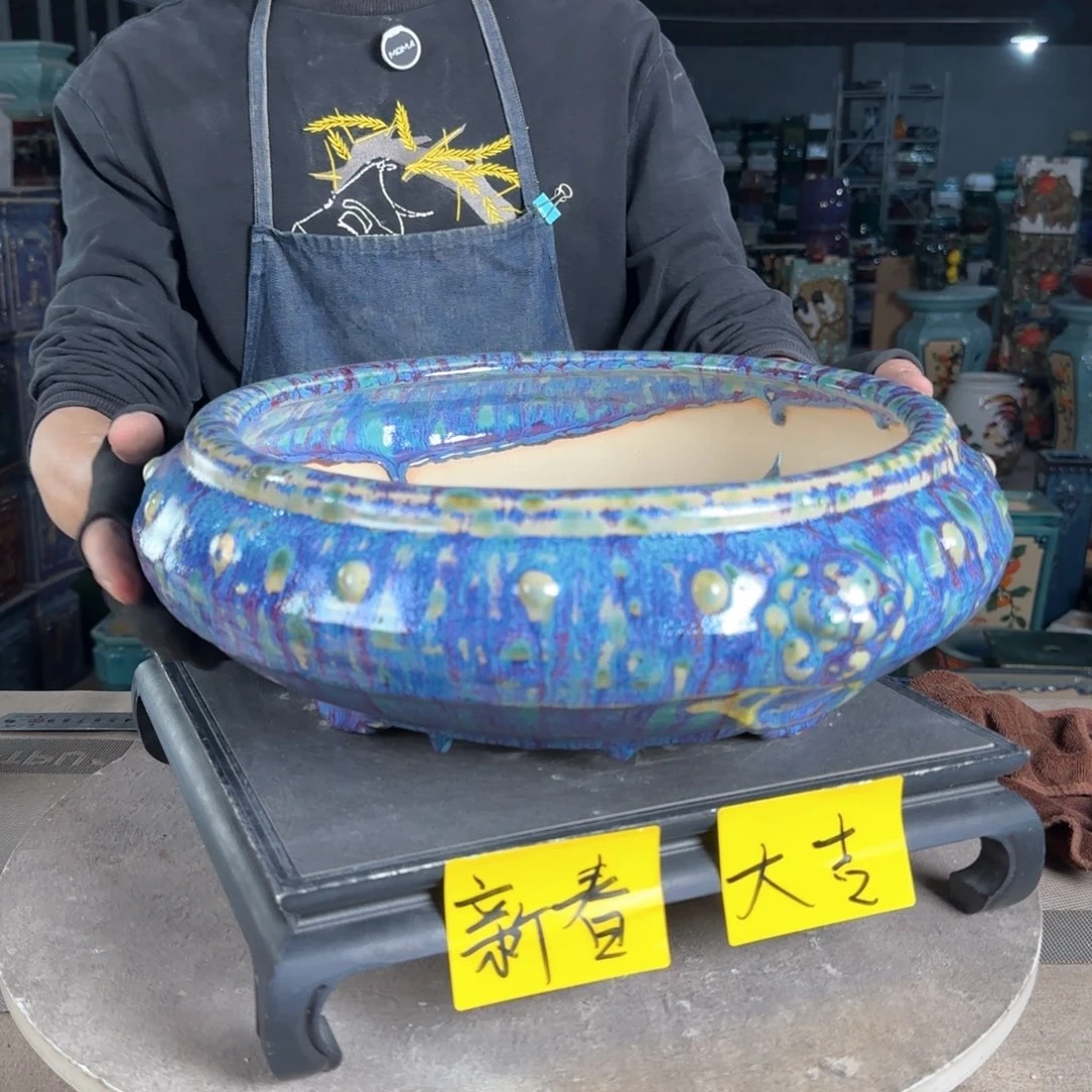 一风堂石湾花盆。微瑕