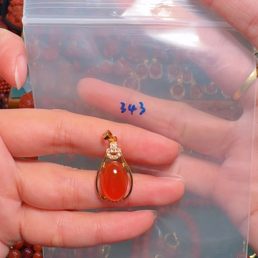 南红玛瑙南红银S925镶嵌