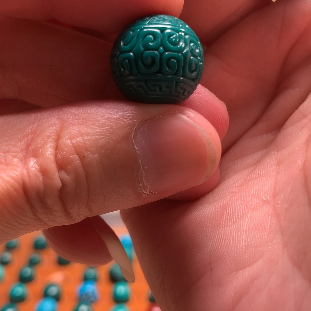 颈饰琉璃地狱色17mm回纹