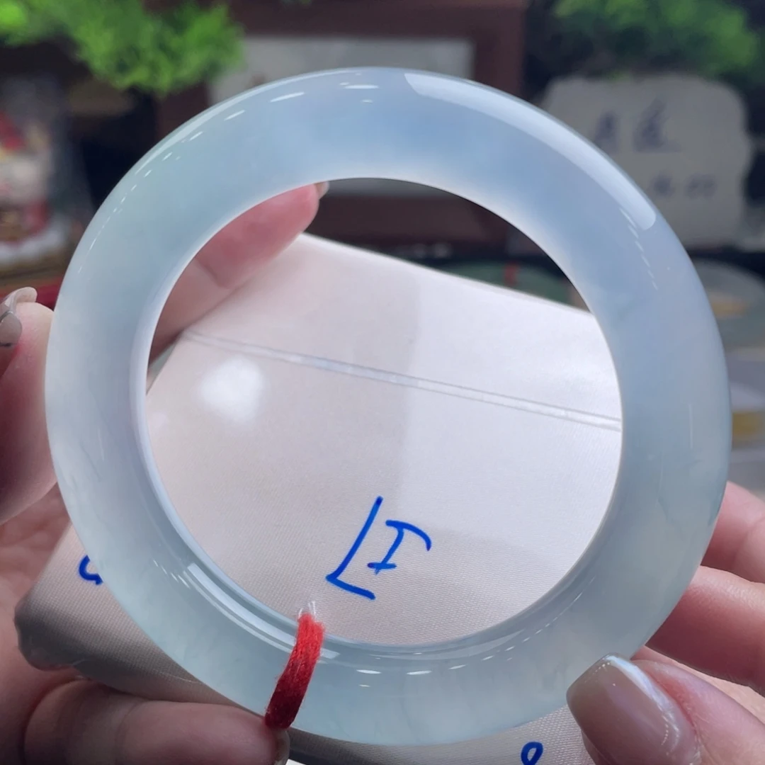 翡翠未镶嵌手镯57.2蓝冰胖墩 冰块