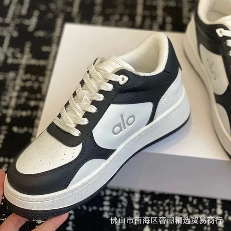 夏季小白鞋拼色梦同款女休闲鞋ALOYOGA玲厚底运动纯原板鞋小众易