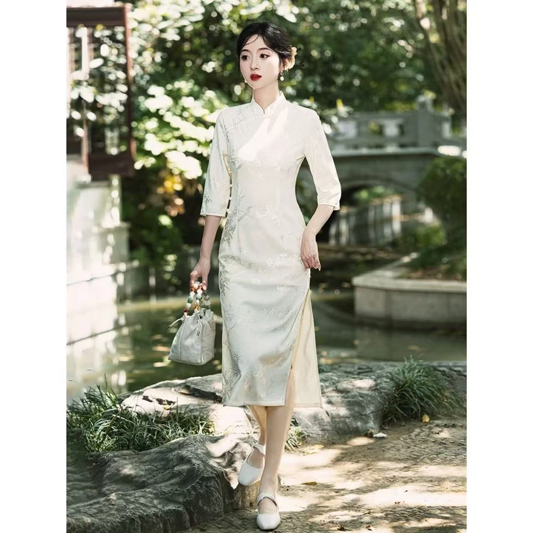 【D30经典】2025春夏新款复古民国风气质少女感年轻款旗袍连衣裙