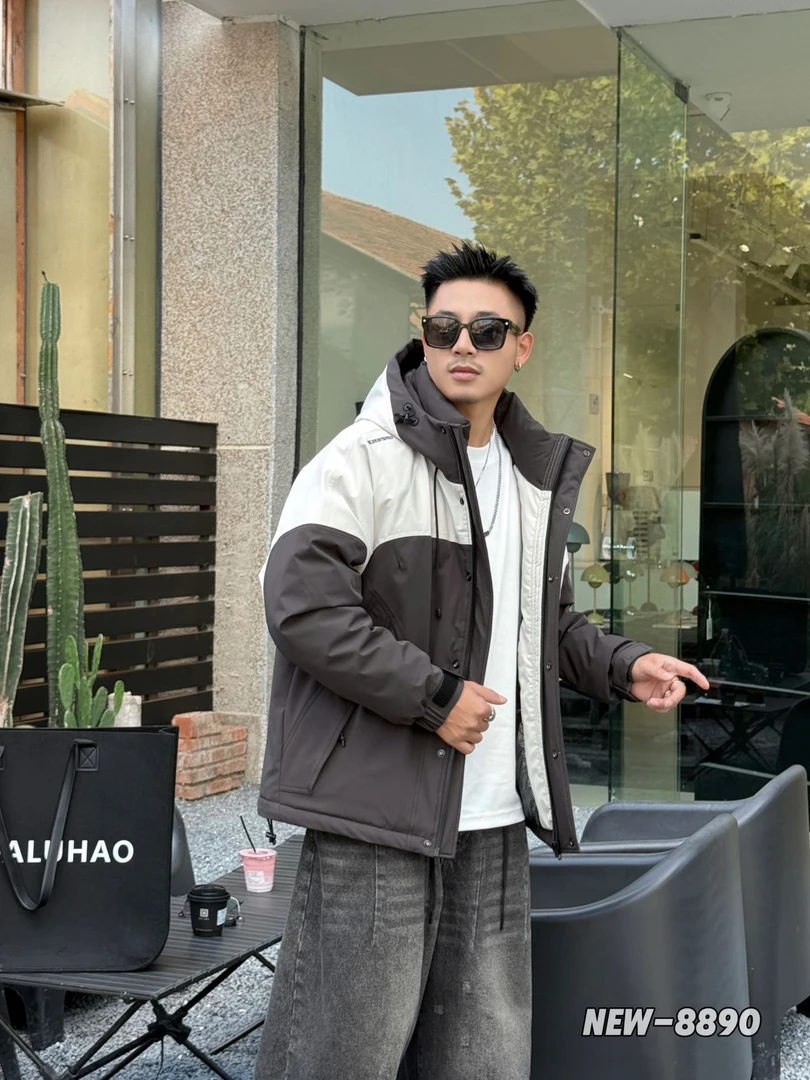 *8890#【半身韶华】冬季休闲百搭情侣连帽（无水洗标）外套-非标