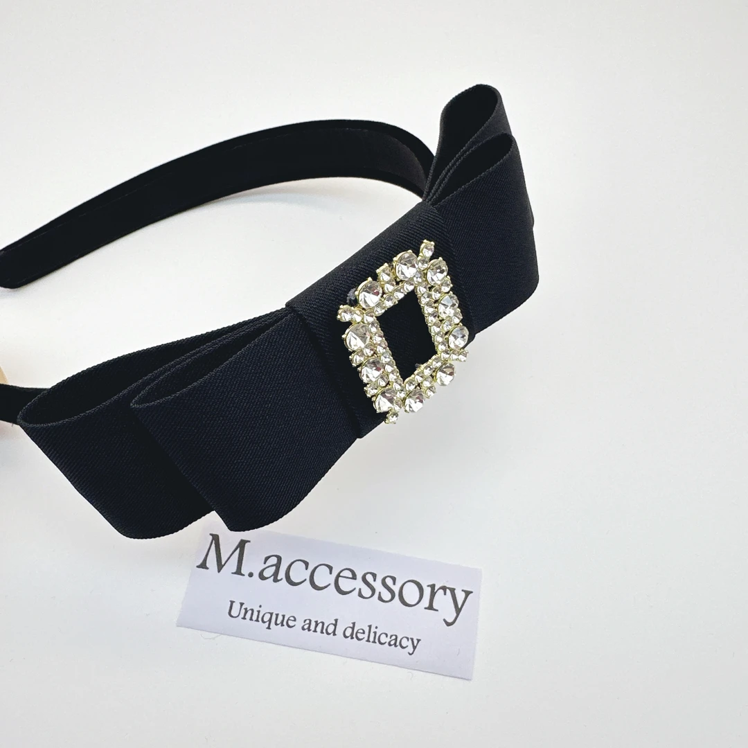 Mi33 韩版饰品 方钻蝴蝶结发箍 58