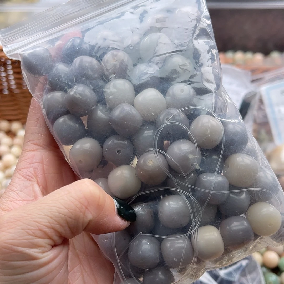 白玉菩提吊坠A/14mm/60颗锅底