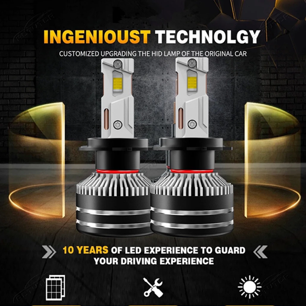 超亮聚光LED大灯 X20 H1 一对