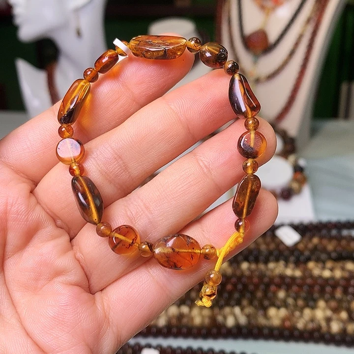 未镶嵌琥珀裸石手串