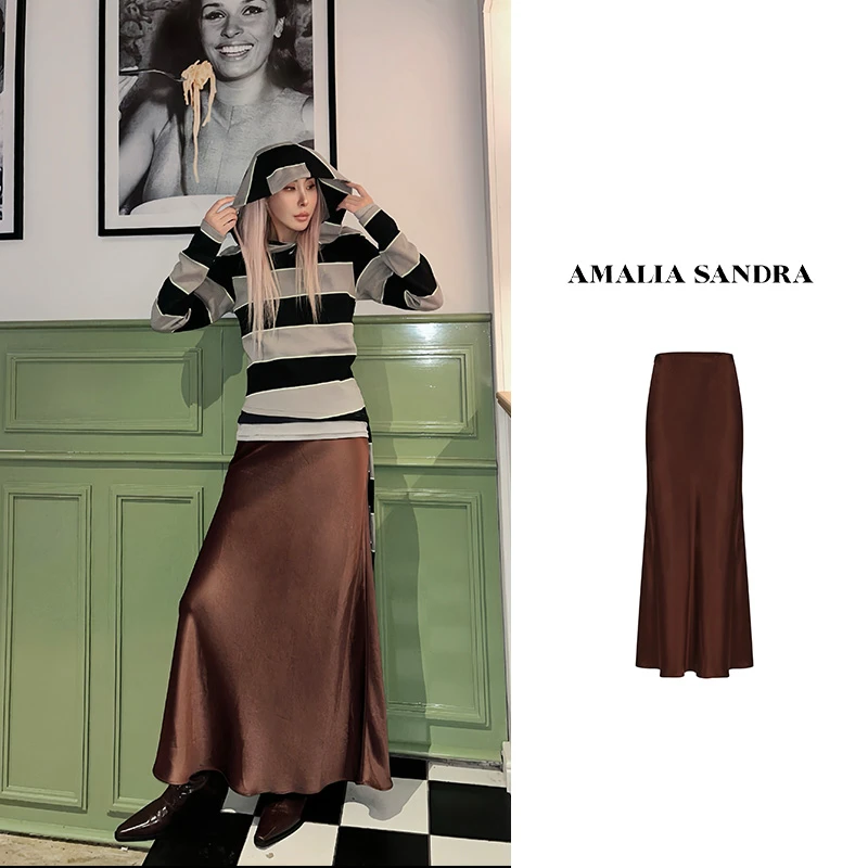 AMALIA SANDRA Budapest醋酸鱼尾半裙