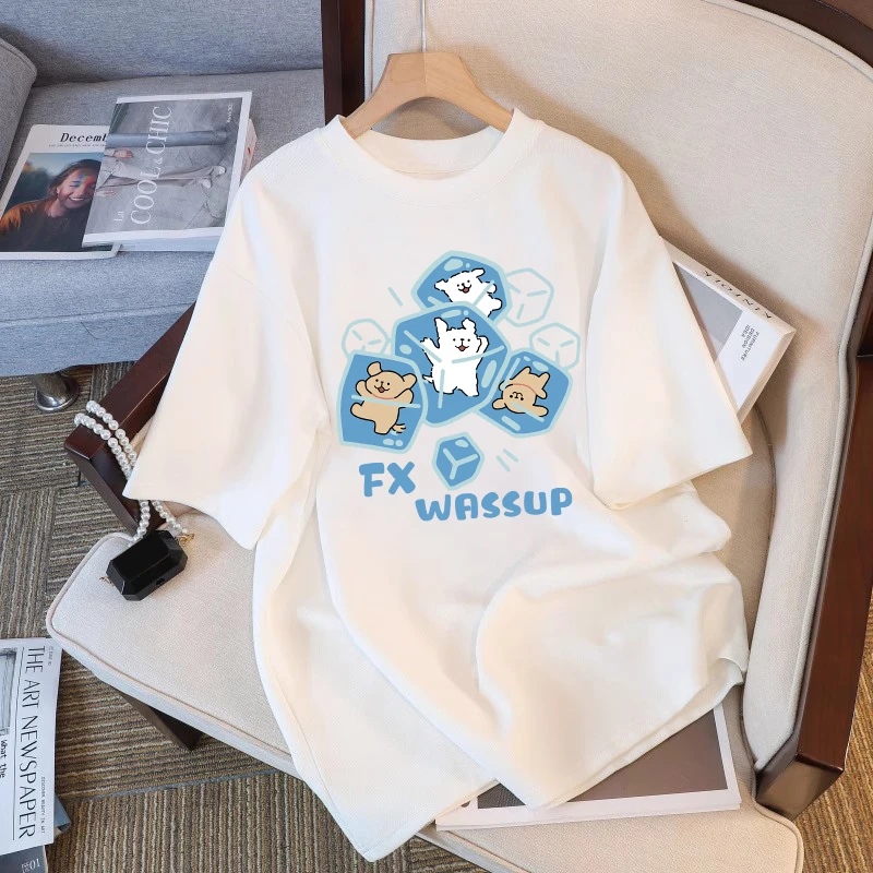 百搭白色纯棉高档ins短袖t恤女2025新款宽松洋气上衣小众体恤大码