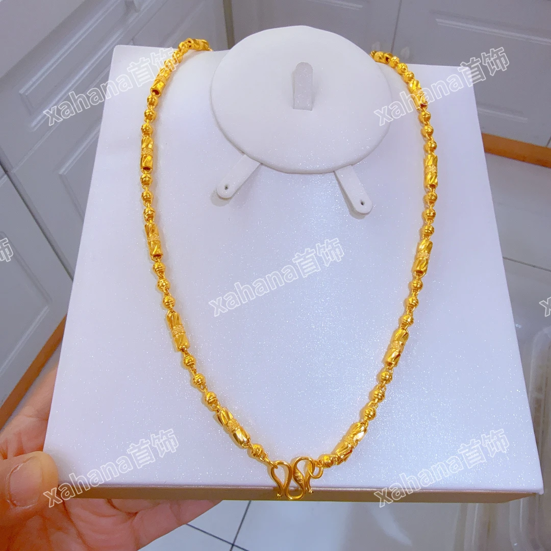 铜合金亚克力项链 金子同款999项链altun pasun网红爆款气质高档