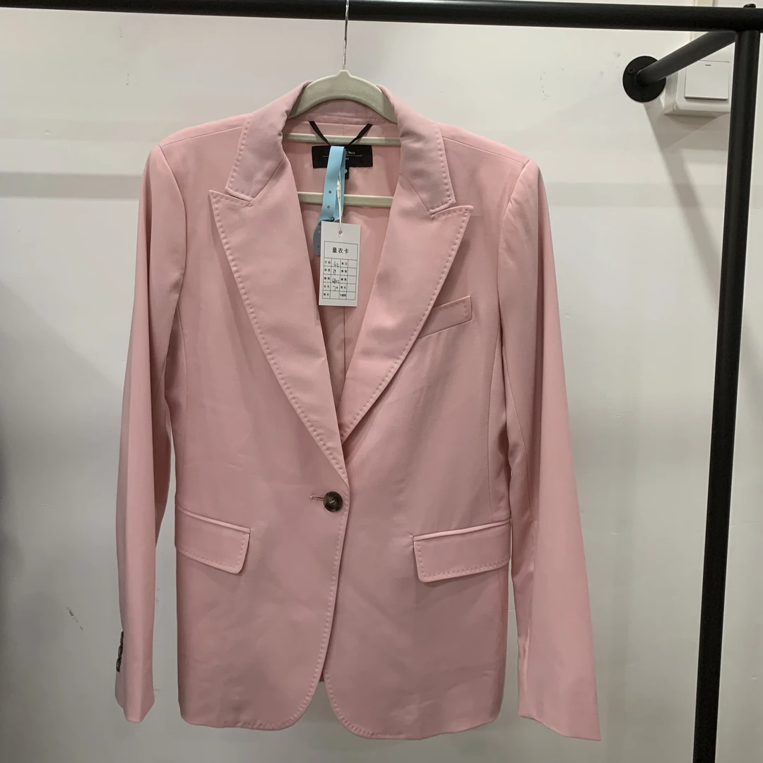 99新 MaxMara 粉色西装外套/42码/A03378