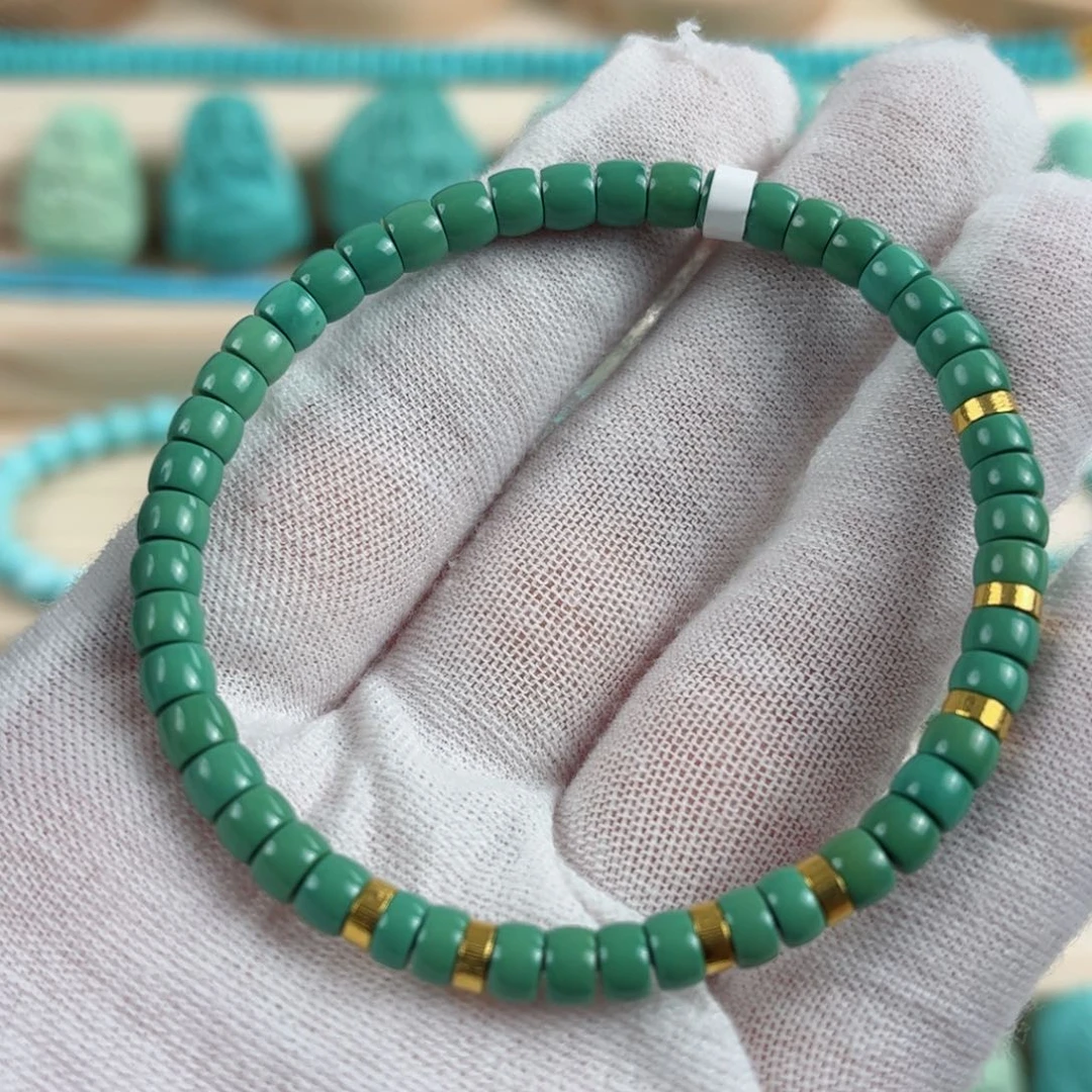 18K金镶嵌绿松石配饰