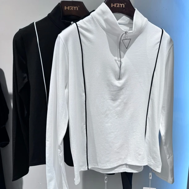 春｜运动风立领针织衫AG793