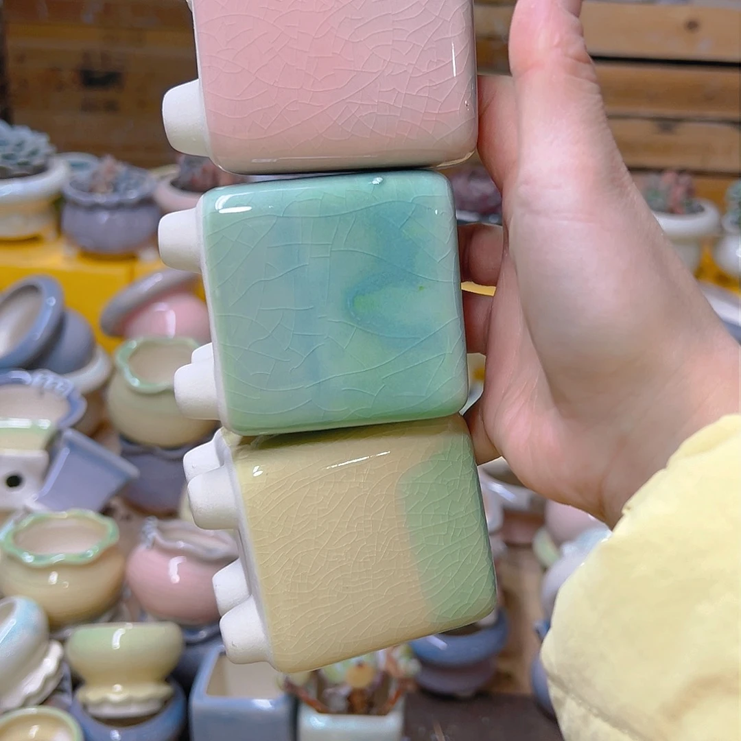 红陶陶瓷花盆当场12包邮