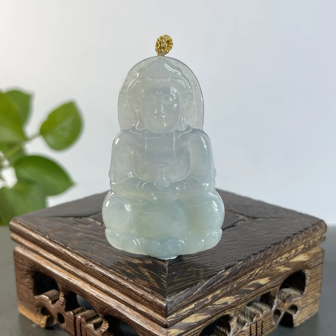 JSB25-193   天然翡翠缅甸A货   正装观音