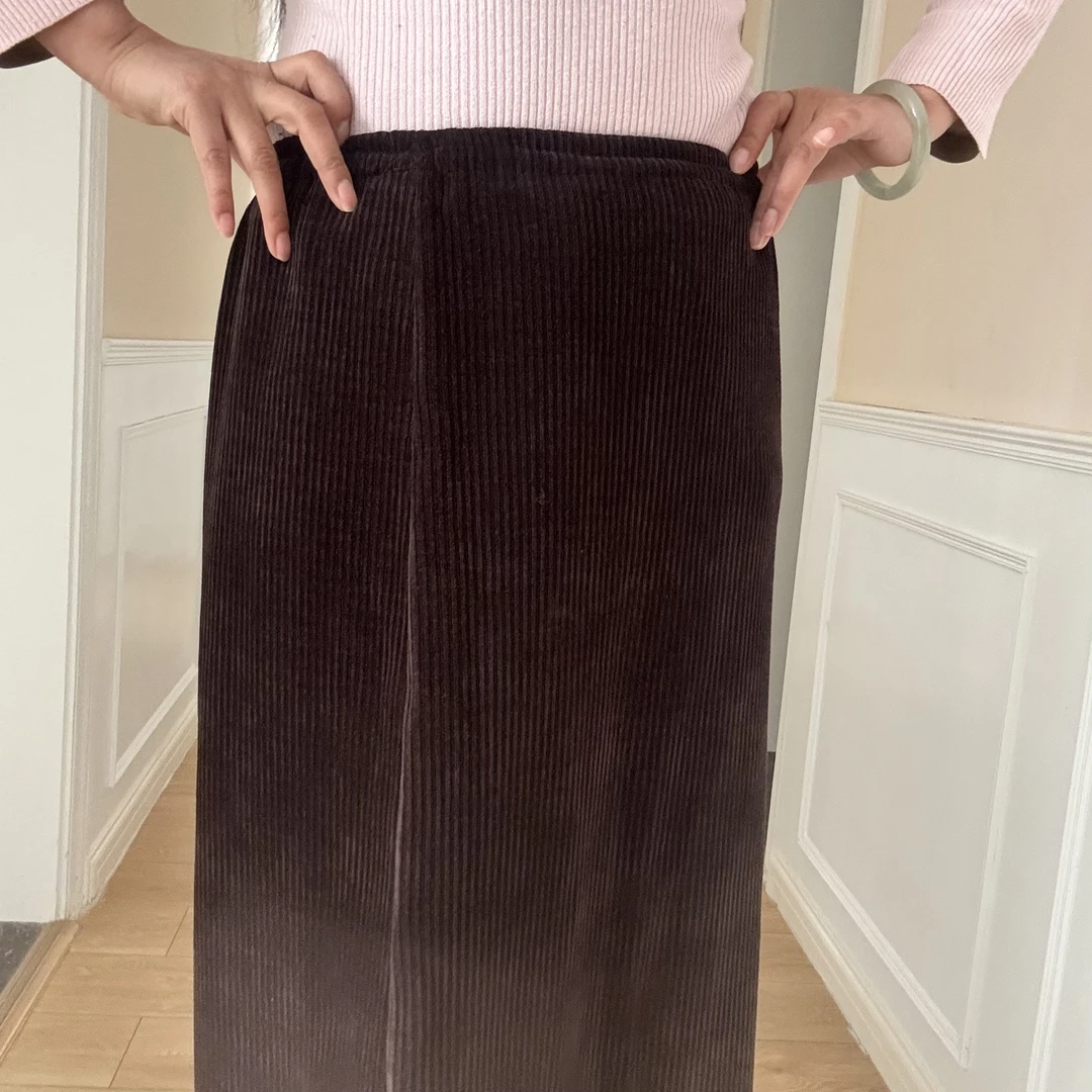 安多姑娘推荐藏式桶裙松紧式女式咖啡色藏裙