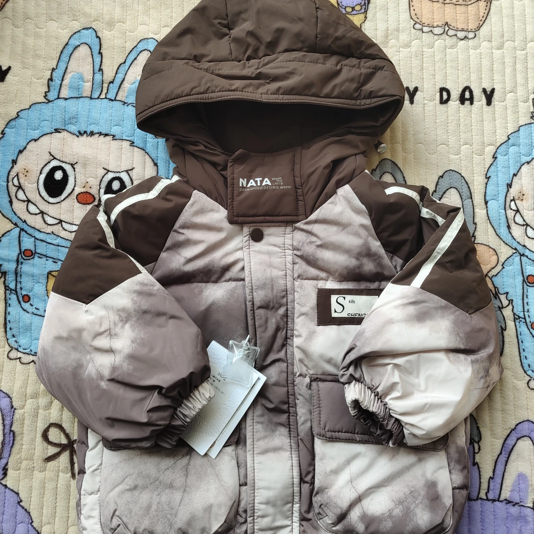 2025新款宝宝男女童加厚冬季棉袄棉服叮当摩尔熨染款